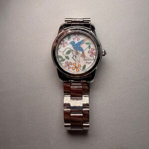 Invicta Angel Watch Womens Chrome Hummingbird Floral Mother of Pearl 19884